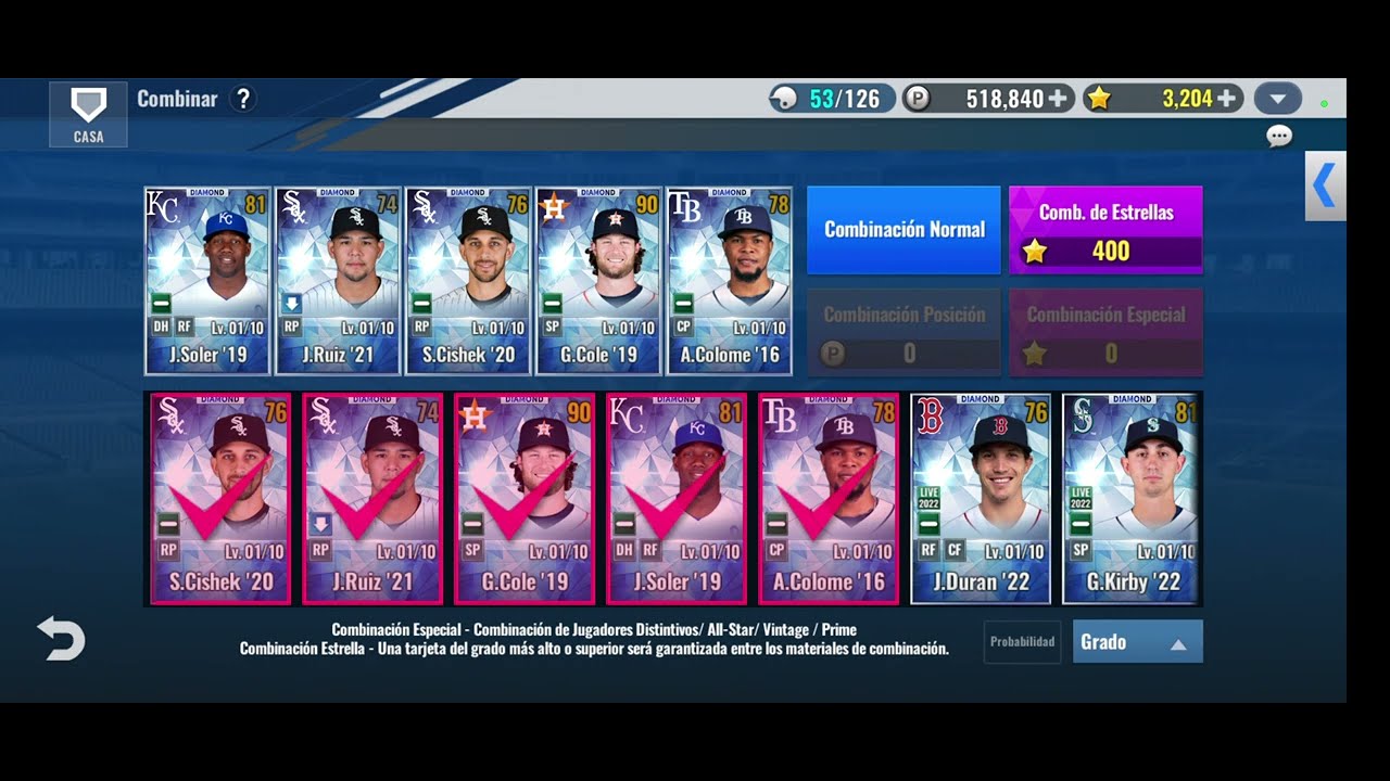 [MLB 9 Innings] Packs, Combinaciones y nuevo Upgrade a Diamante Negro!!