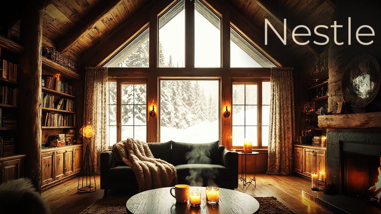 NESTLE (Violin & Piano) ❄️✨ Snowy Cozy Cabin Sleep Music (2 Hours)