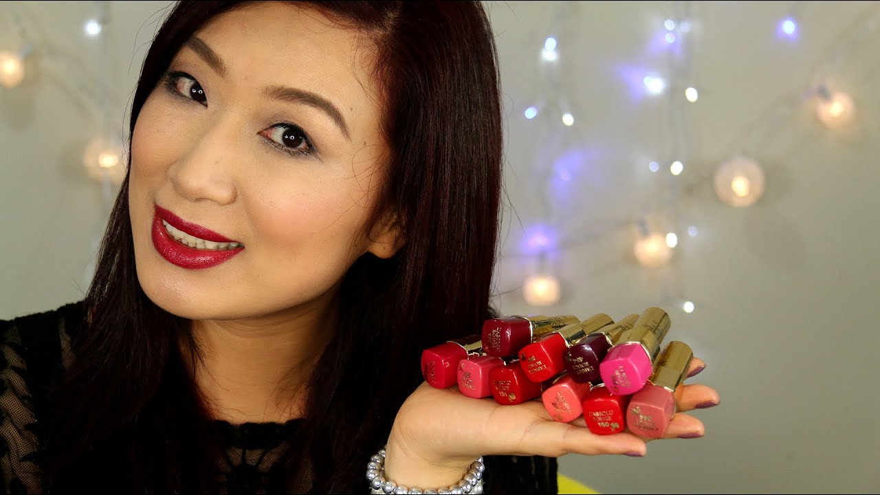 Lancome L'absolu Rouge Lipsticks Swatches