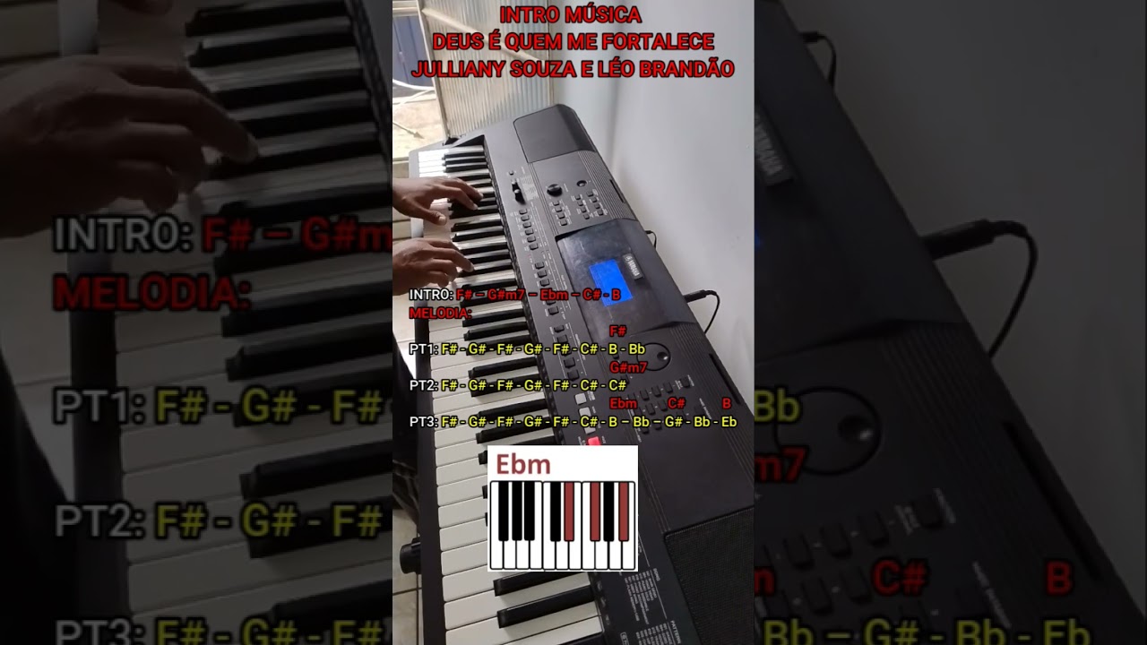 INTRO M&Uacute;SICA DEUS &Eacute; QUEM ME FORTALECE JULLIANY SOUZA E L&Eacute;O BRAND&Atilde;O #teclado #musicagospel #piano