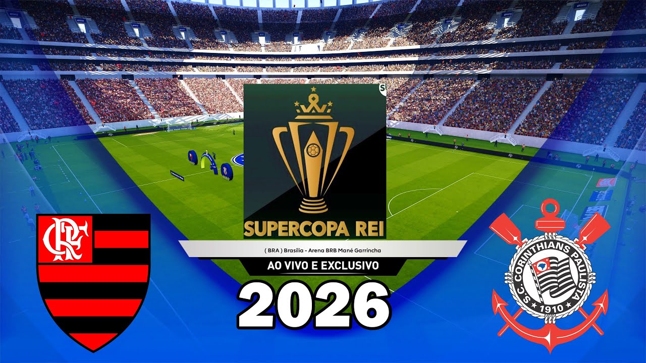 Flamengo VS Corinthians | SuperCopa Rei 2026 | PARTIDA COMPLETA | A MELHOR SIMULAÇÃO! PES 26