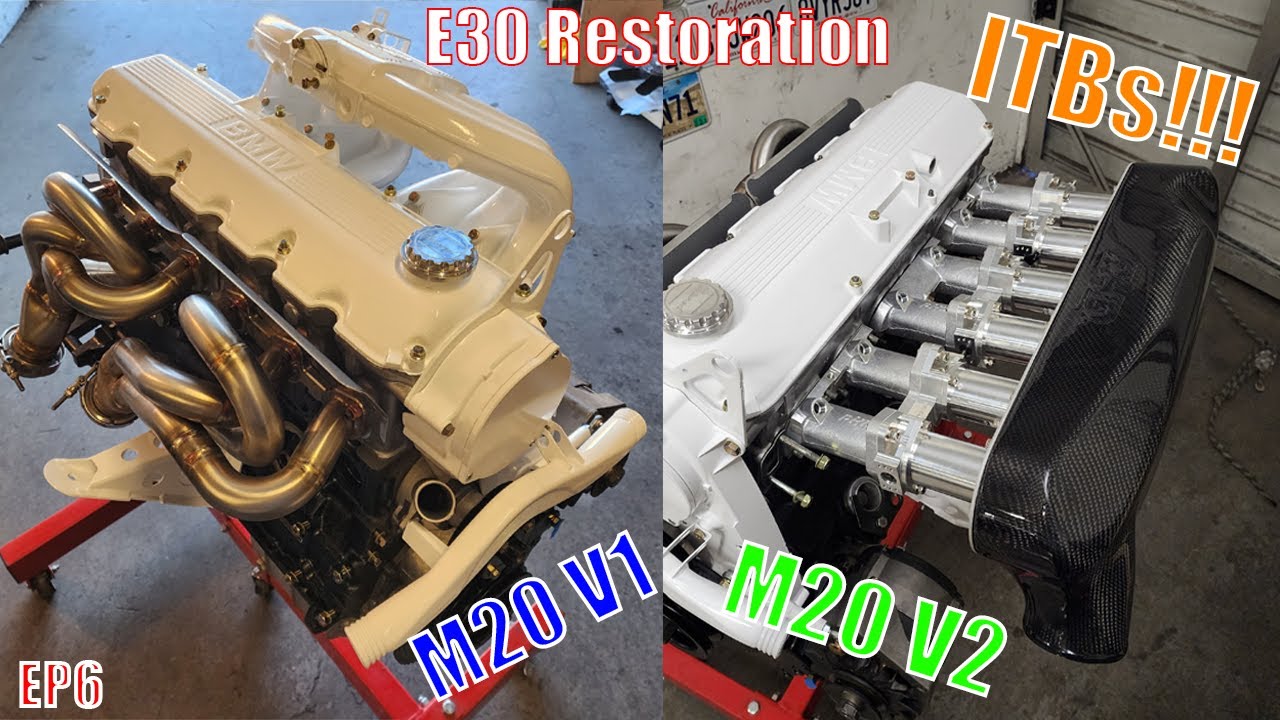 E30 Restoration EP6 | Completed M20 2.7L Super ETA Stroker And Test Fitting RHD ITBs!