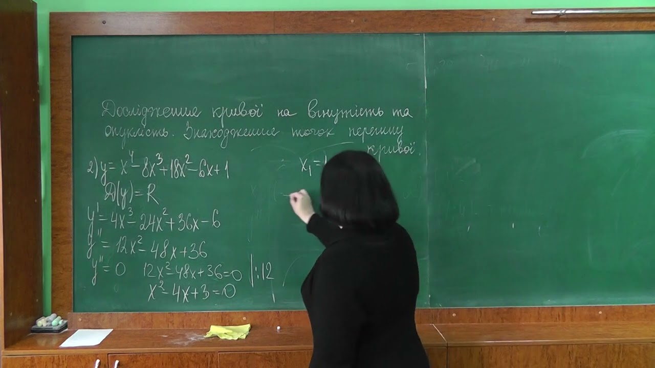 Дослідження кривої на вгнутість та опуклість. Знаходження точок перегину кривої