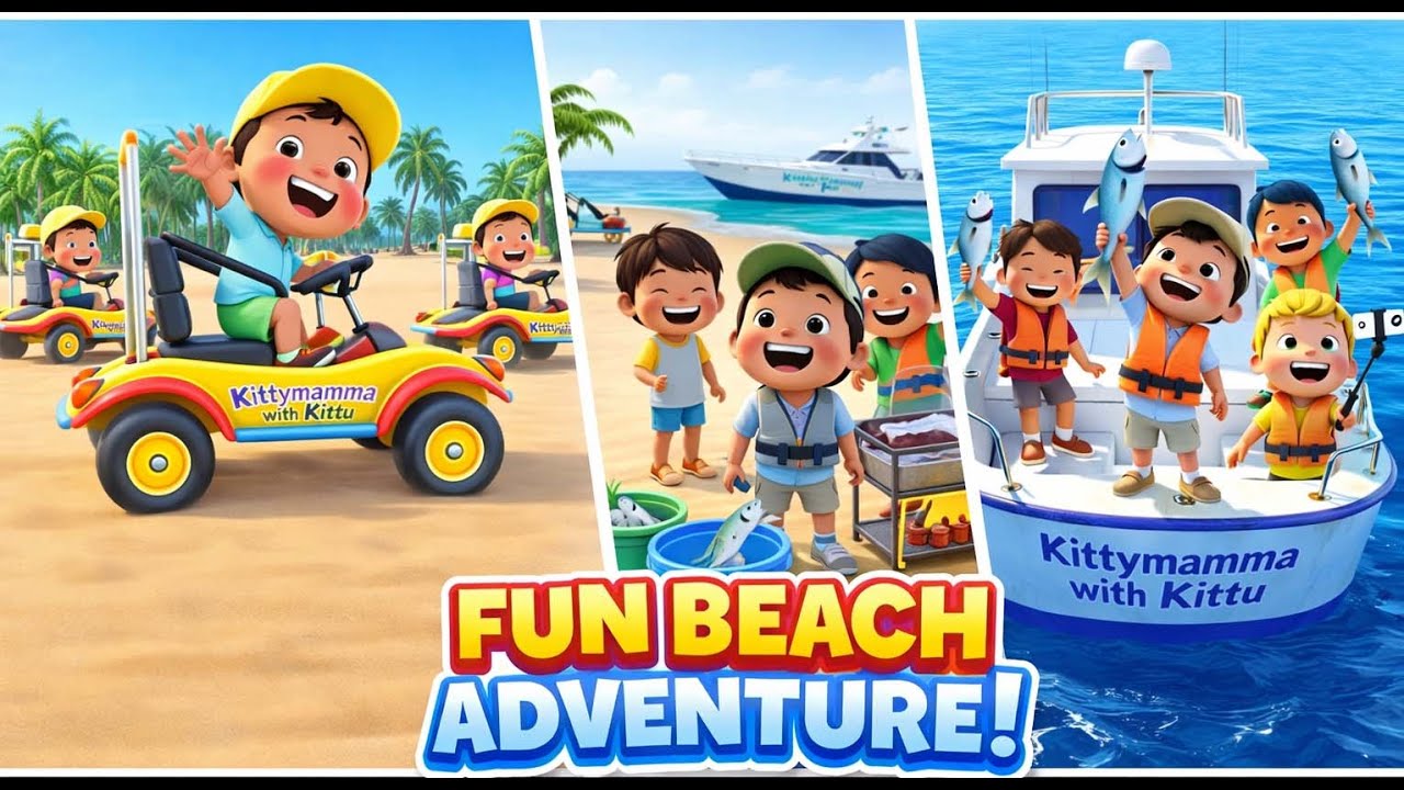 Kittu’s Sea Adventure 🌊 | Kittymamma with Kittu