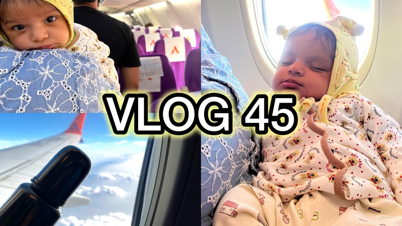 Baby first flight ✈️ | Crying, feeding, diaper change &  more in flight 🤭 | Part 2 💖
