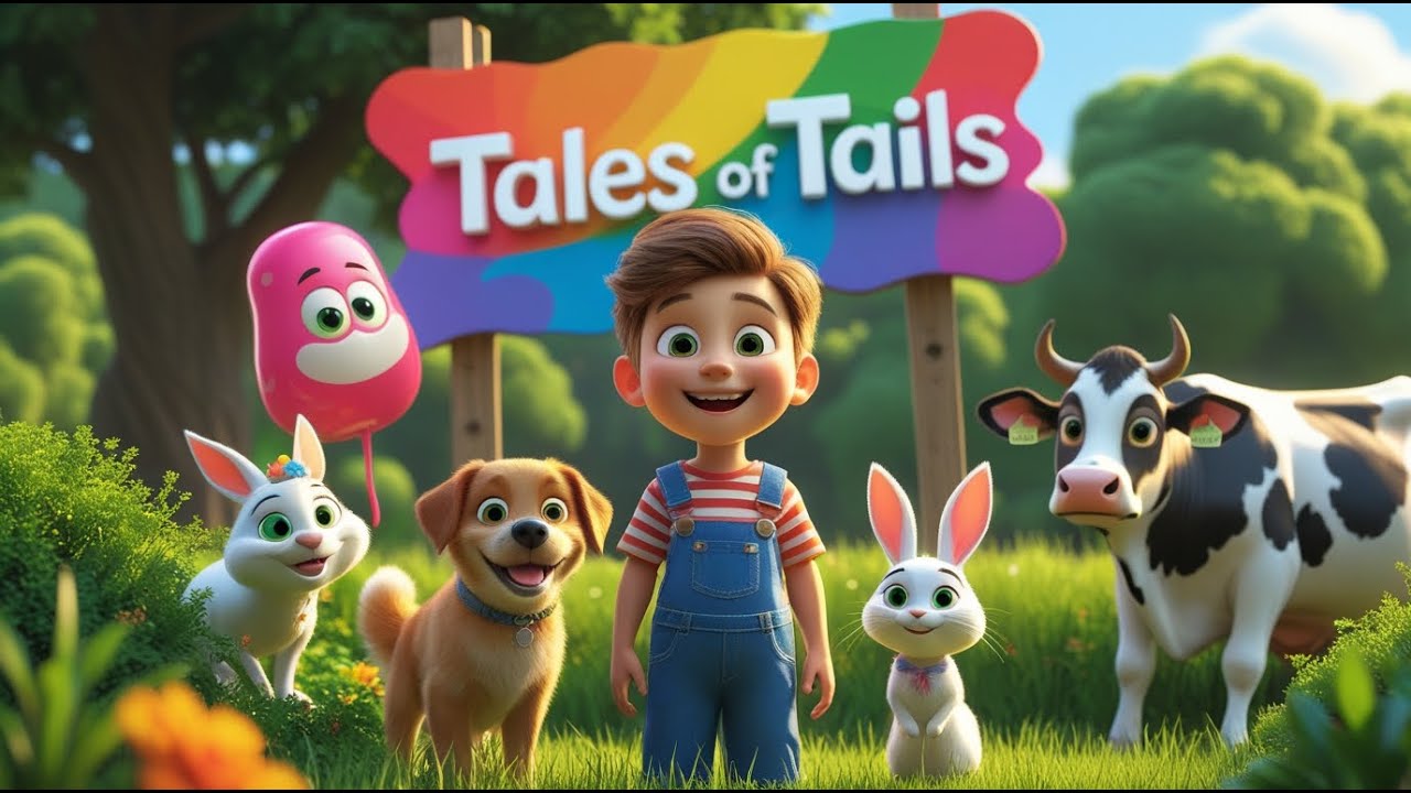 Tales of Tails! | Funny Animal Song for Kids| HD Remastered  | TOOBATOONS |