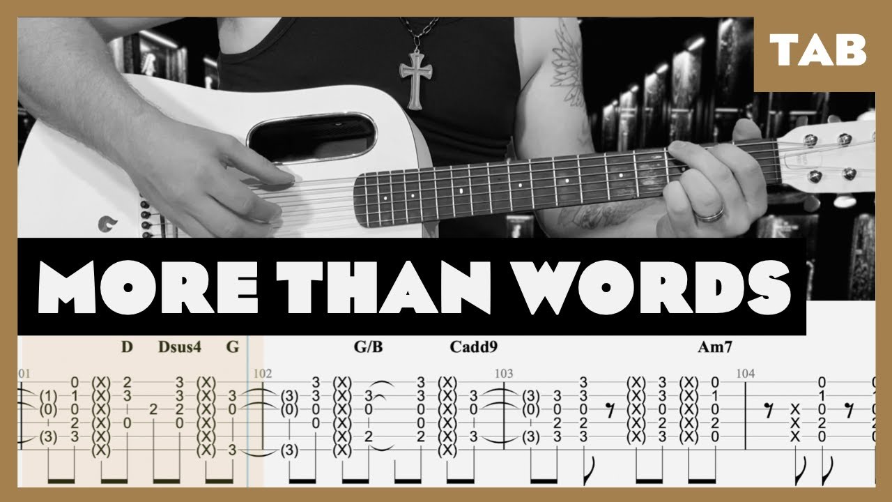 Extreme - More Than Words - Guitar Tab | Lesson | Cover | Tutorial | Blue Lava