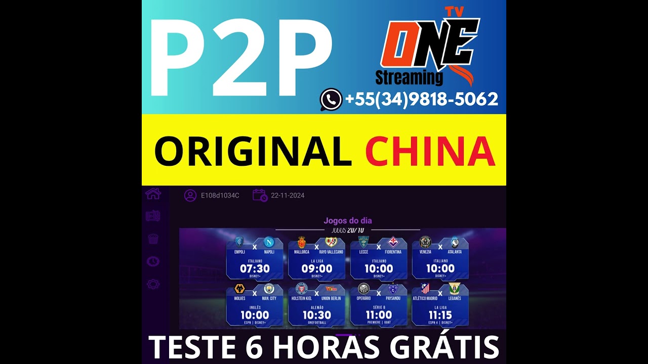 #p2p O melhor servidor P2P do mercado, P2P ORIGINAL CHINA, Teste e comprove a qualidade do servi&ccedil;o.