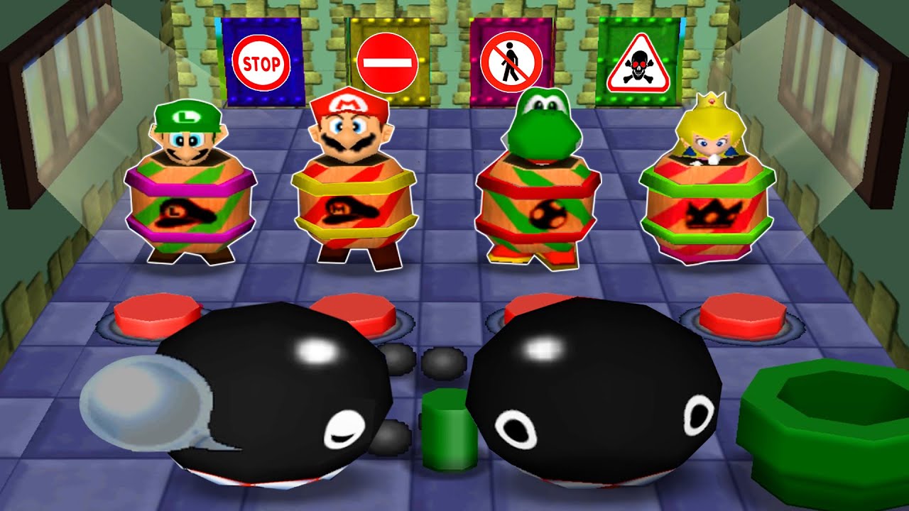 【マリオパーティ2】ミニゲームマリオVsルイージVsピーチVsヨッシー(最強CPU｢たつじん」)