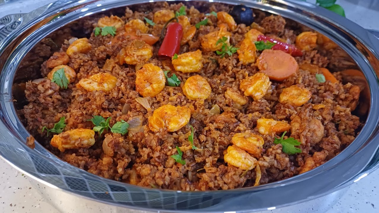 How To Cook Rice Hasawi ( Red Rice ) Arabic  Food | Saudi Rice Hasawi Recipe 