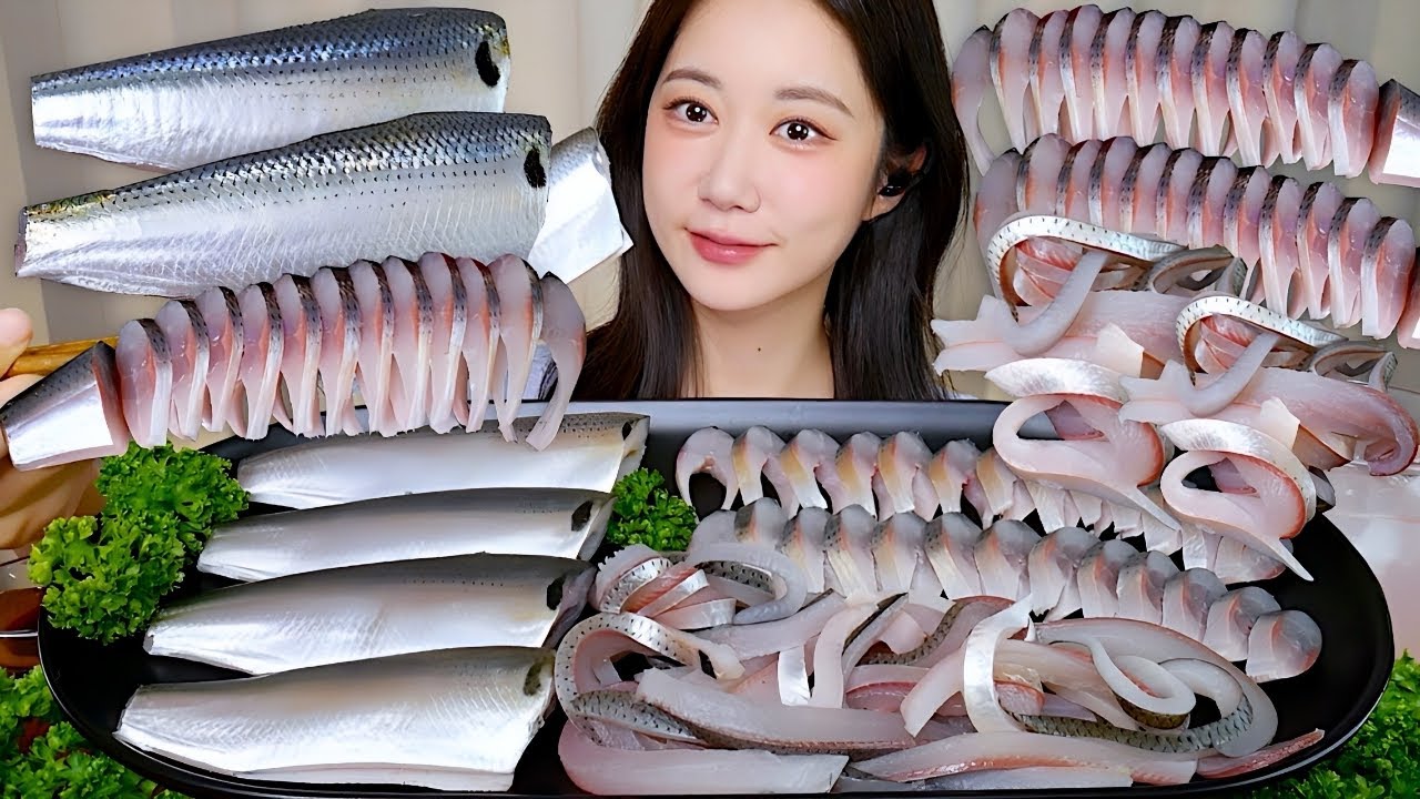여름 햇전어☀️뼈째먹는 전어회 먹방😋 Dotted Gizzard Shad Raw Fish このしろ | Mukbang ASMR