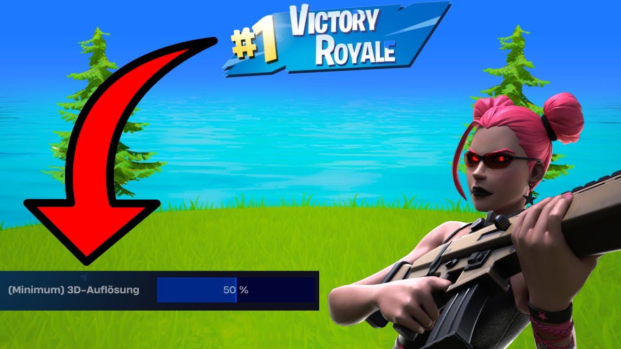 Was passiert bei 50% 3d auflösung in Fortnite😮💀...