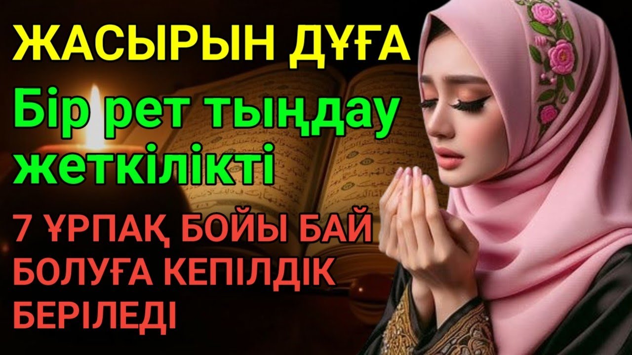«Уақиға» сүресін тыңдаңыз! Балаңызға берген кезде, үйдегі барлық қажетті заттардың 100%-ын аласыз.