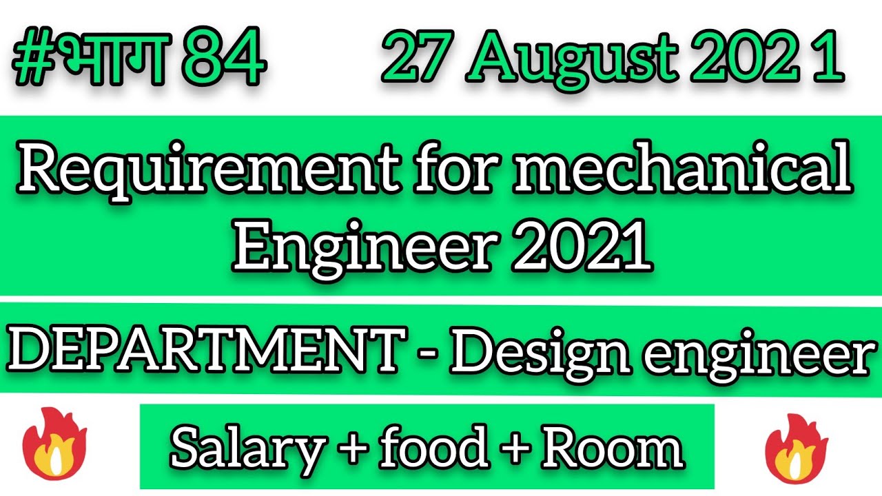 Mechanical Engineering Jobs Update | #84 MNC Job India | Latest Job Updates 2021