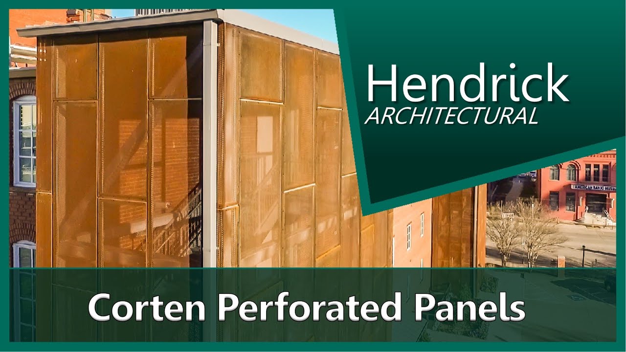 ▶ Corten Perforated Panels -  Corten Cladding - Architectural Sheet Metal Work
