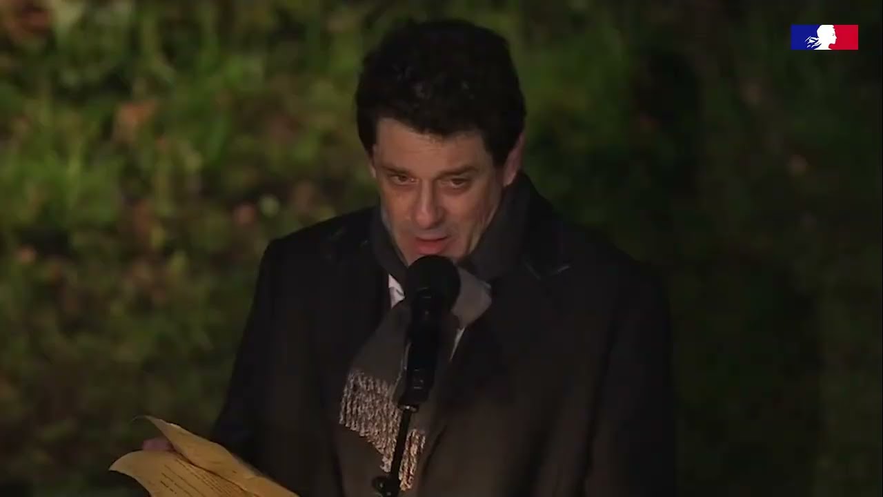 Lecture de la lettre d'adieu de Missak Manouchian à son épouse Mélinée, au Mont-Valérien.