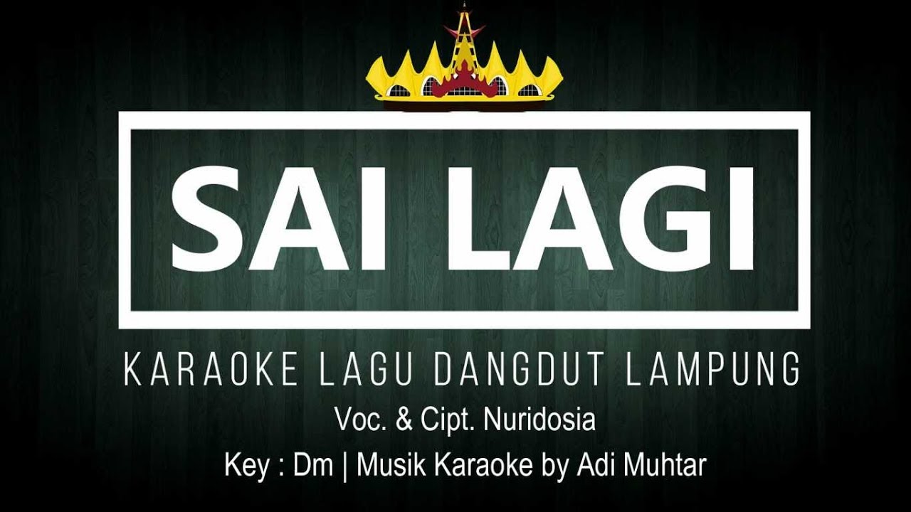 Sai Lagi - Karaoke No Vocal - Lagu Dangdut Lampung - Voc. & Cipt. Nuridosia | Key : Dm
