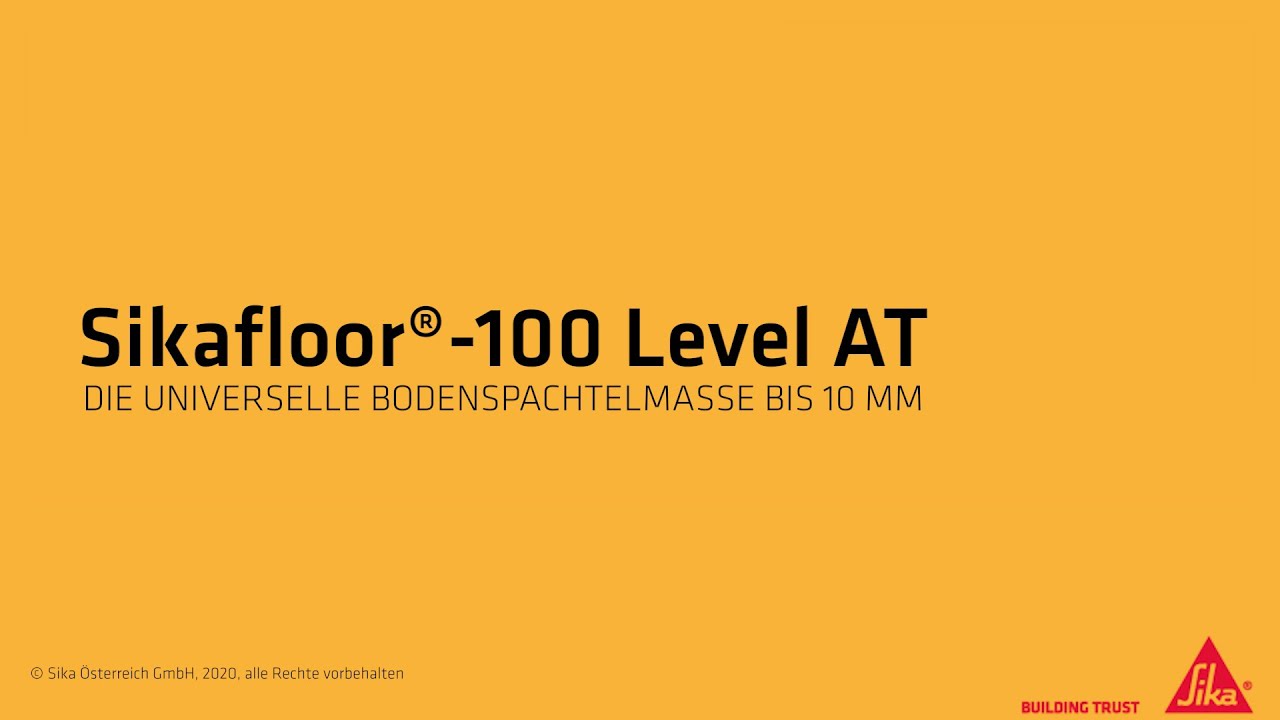 Sikafloor®-100 Level AT - Die universelle Bodenspachtelmasse bis 10 mm