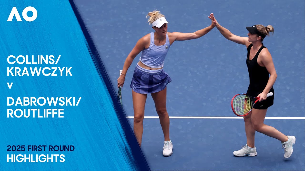 Collins/Krawczyk v Dabrowski/Routliffe Highlights | Australian Open 2025 First Round