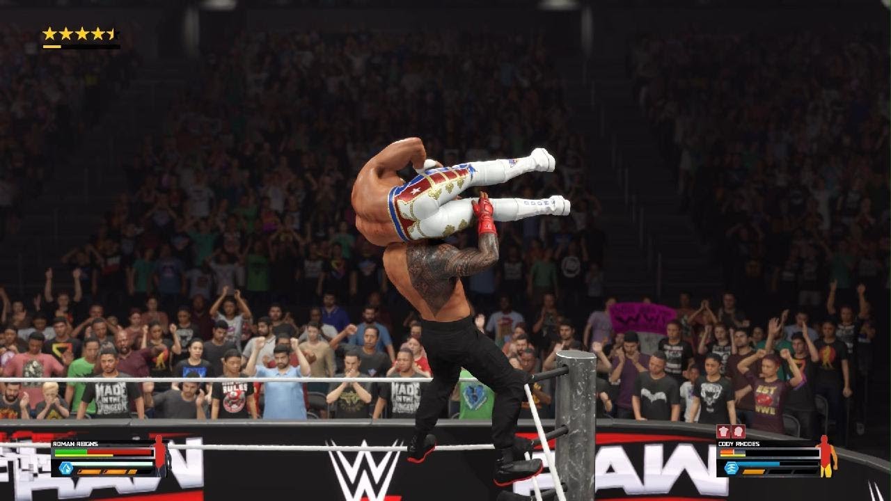 WWE 2K25 Roman Reigns Vs Cody Rhodes #wwe #wwewrestler #wwesuperstar #wwechampion #romanreigns 