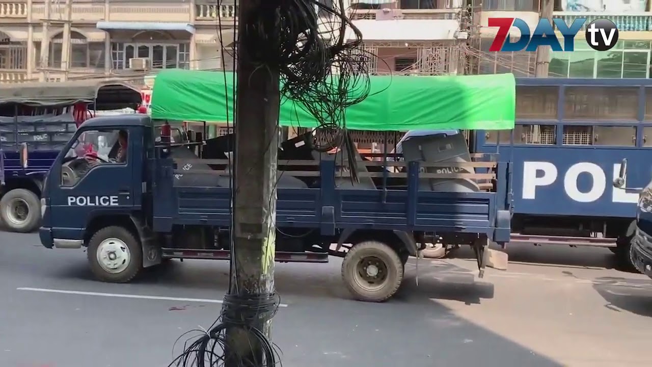 the scene of crackdown on protesters at Hledan