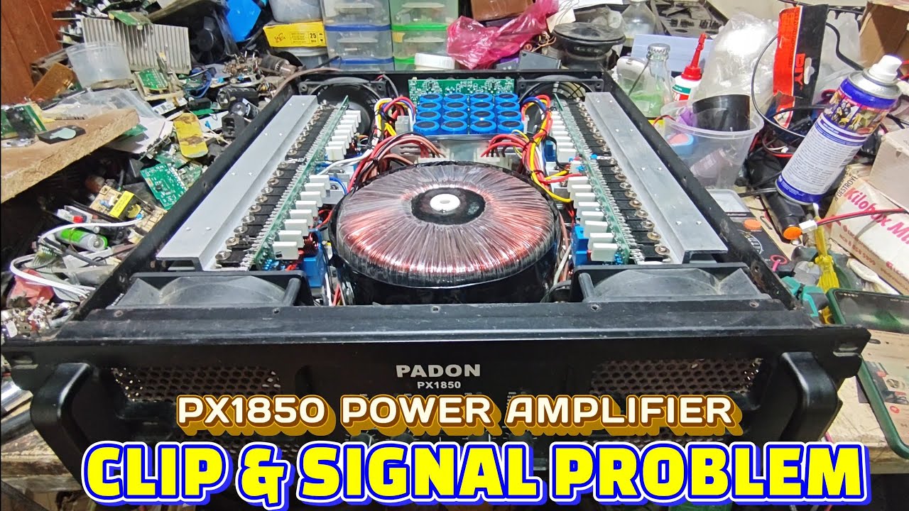 Padon PX1850 Power Amplifier Clip & Signal Problem #share #repair #poweramplifier #padon 