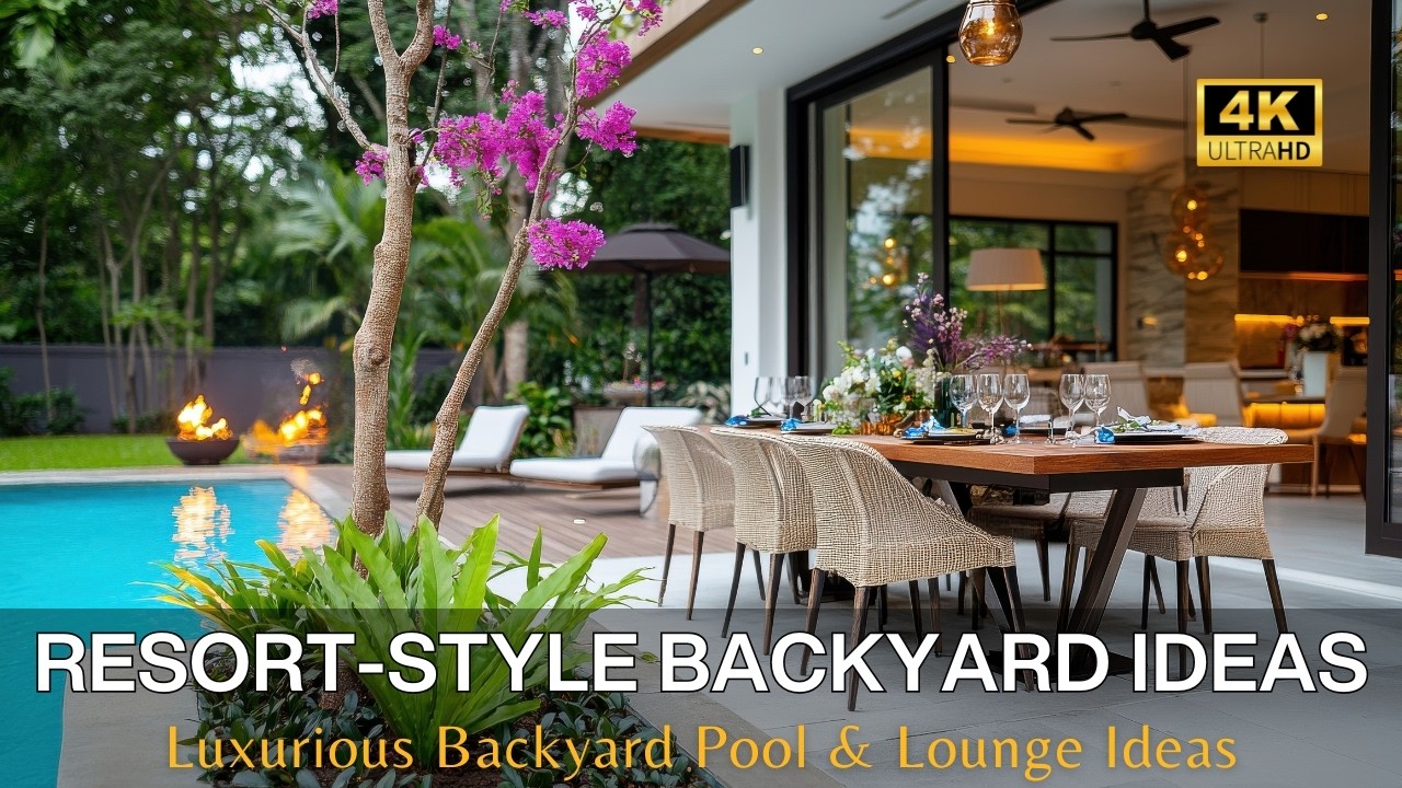 Tropical Paradise: Luxurious Backyard Pool & Lounge Ideas with Luxury Furniture for Modern Living