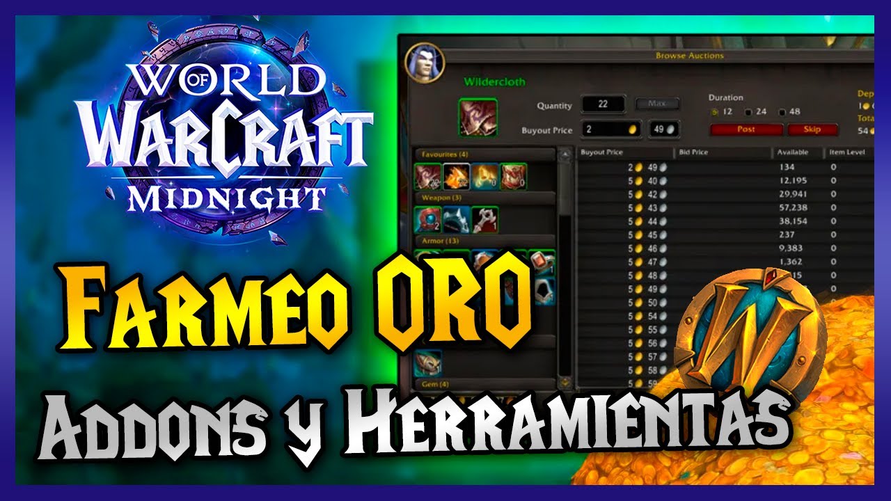 Aprende a Farmear Oro en WoW Retail 💰 01| Los Mejores Addons y Herramientas