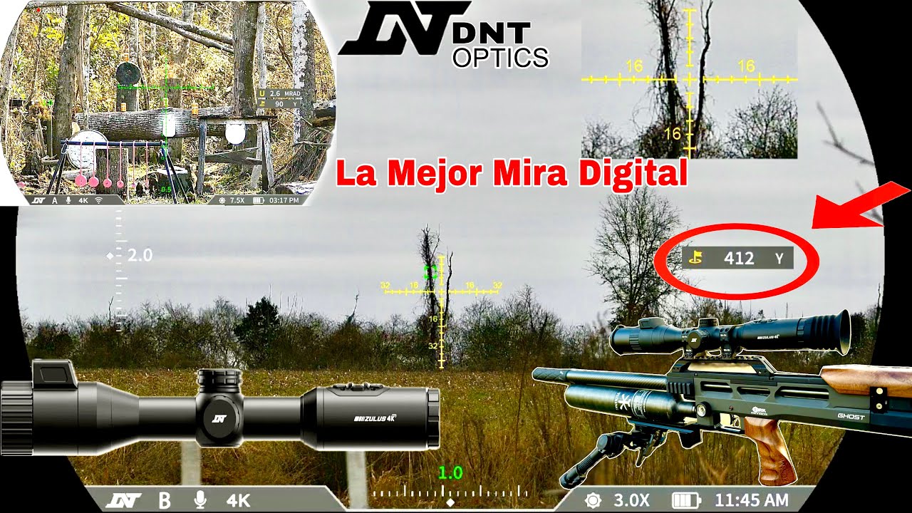 ZULUS 4K Visor digital visión Día y Noche Con Telémetro Láser y Calculadora Balística #pcpairrifle 