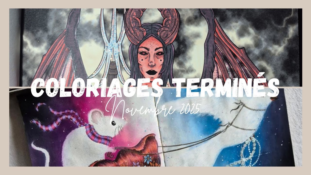 🩷 COLORIAGES TERMINÉS | Novembre 2025 🥶