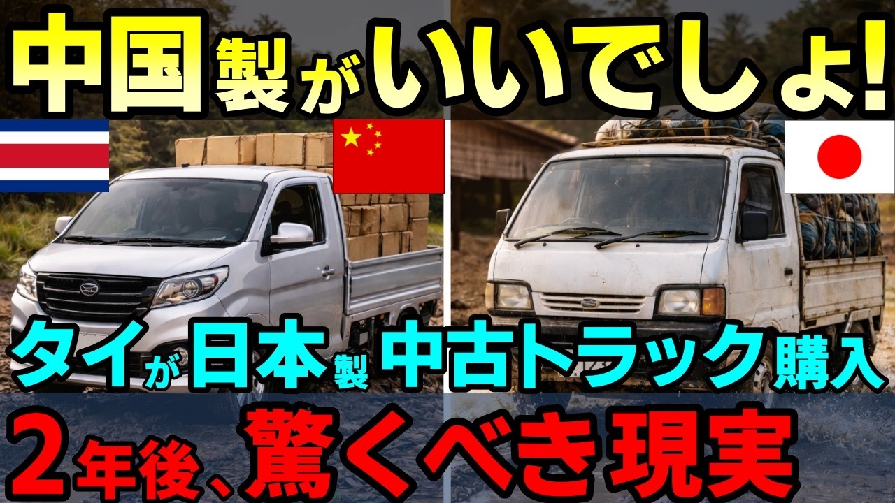 【海外の反応】「こんな鉄くずに金を払うのか」タイ人が最新中国製と日本製の20年落ち中古トラックを走らせた結果…現地で起きた前代未聞の結末とは？