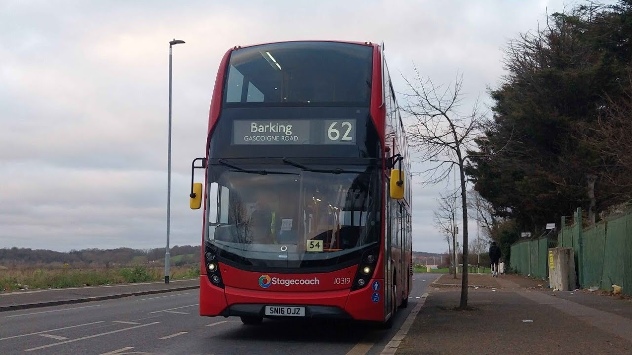 Full Route Visual. Stagecoach London Route 62. Barking, Gascoigne Road - Marks Gate. SN16OJZ - 10319