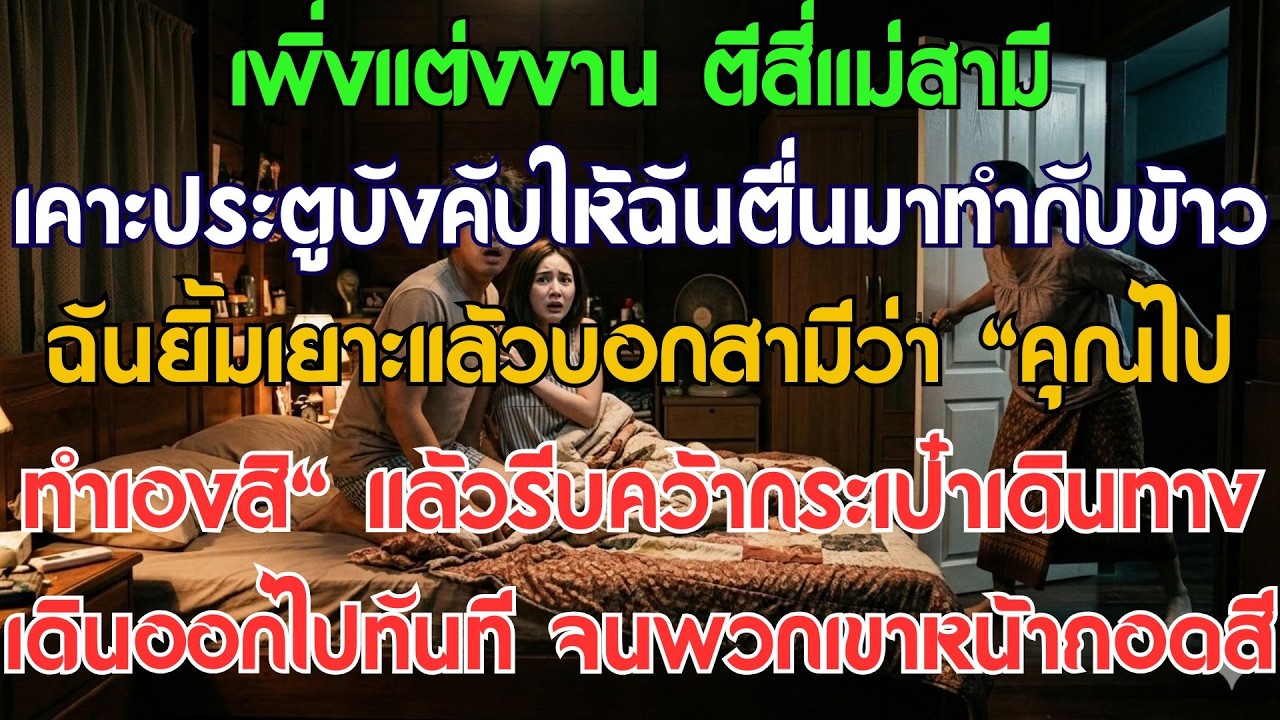 เพิ่งแต่งงาน ตีสี่แม่สามีเคาะประตูเรียกให้ตื่นมาทำข้าว ฉันยิ้มมุมปากแล้วบอกสามีว่า “คุณไปทำสิ!”