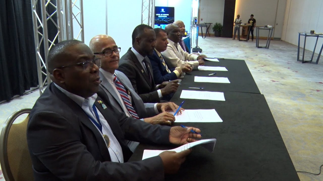 Water Signing Declaration Of Port of Spain