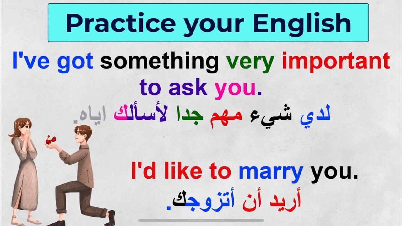 جمل بالإنجليزية من الحياة اليومية Common sentences from our daily life