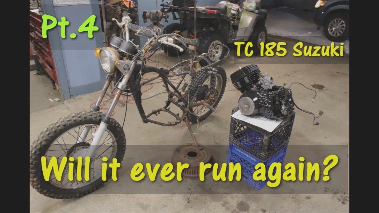 Restoring a rare 1st ever electric start Suzuki Tc185 dirtbike Pt.4
