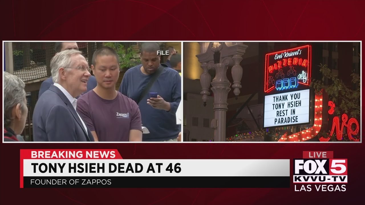 Zappos CEO Tony Hsieh dead at age 46