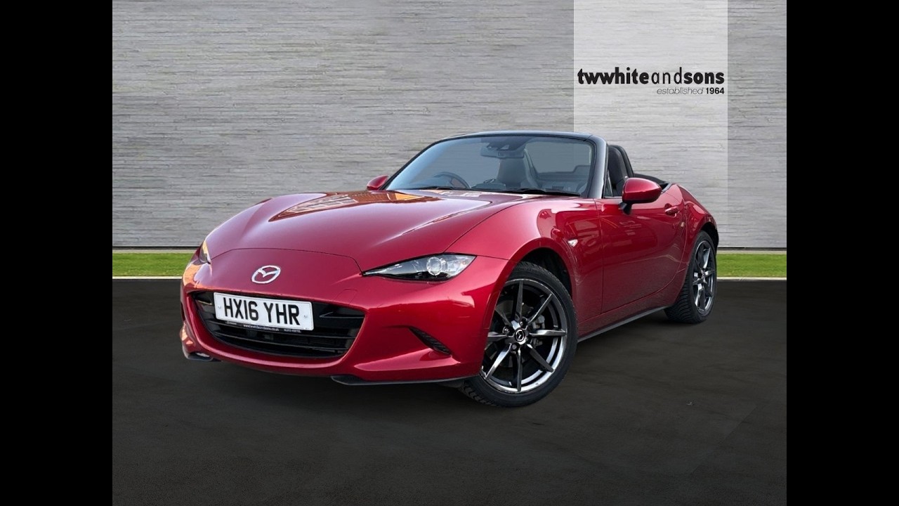 Mazda MX-5 2.0 SKYACTIV-G Sport Nav Manual Petrol Soul Red Crystal 40,475 Miles 1 Owner - HX16 YHR