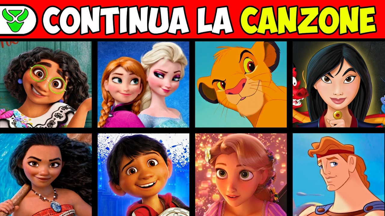 🎤👑 QUIZ DISNEY: RIESCI A CONTINUARE LA CANZONE? 🎶 | 50 CANZONI 🏰✨