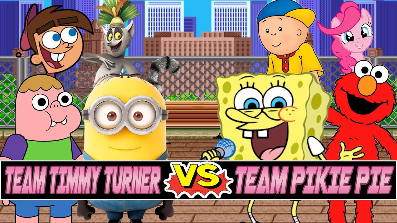 M.U.G.E.N. Battles | Timmy Turner/King Julien/Clarence/Dave vs Pinkie Pie/SpongeBob/Caillou/Elmo