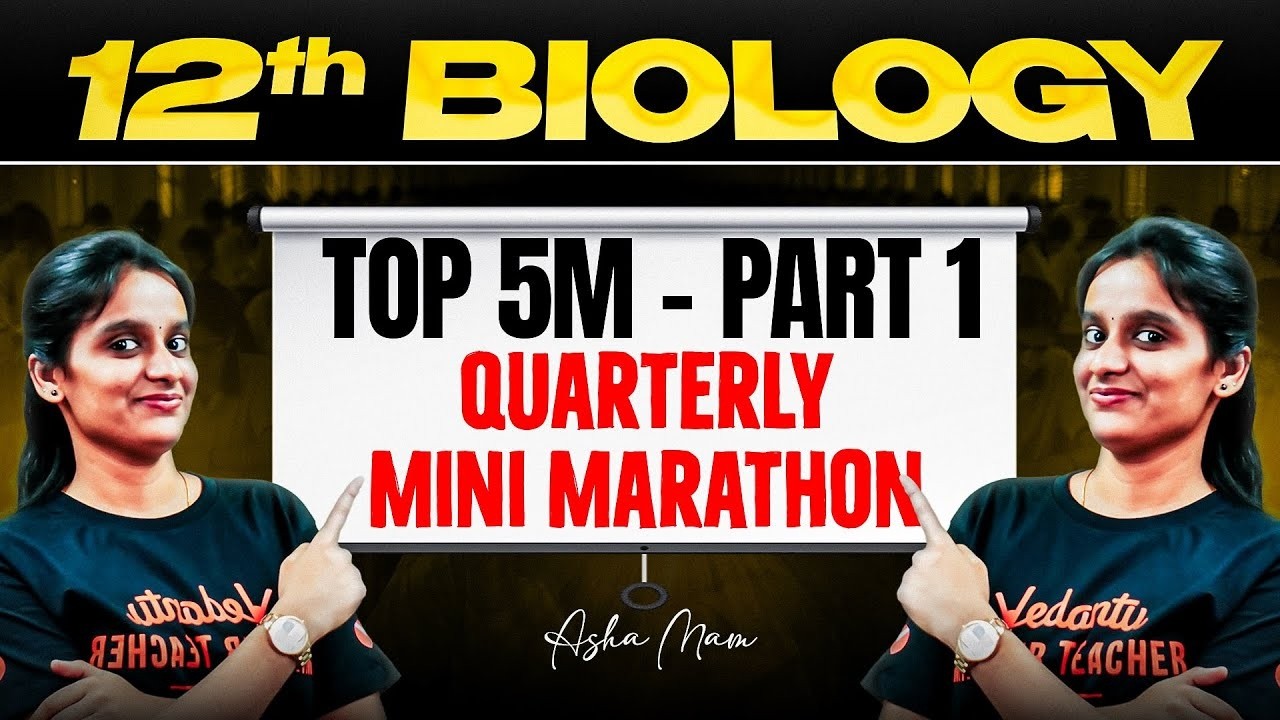 12th Biology Mini Marathon 2026 | Top 5 Marks Part 1 | State Board | Asha Ma'am