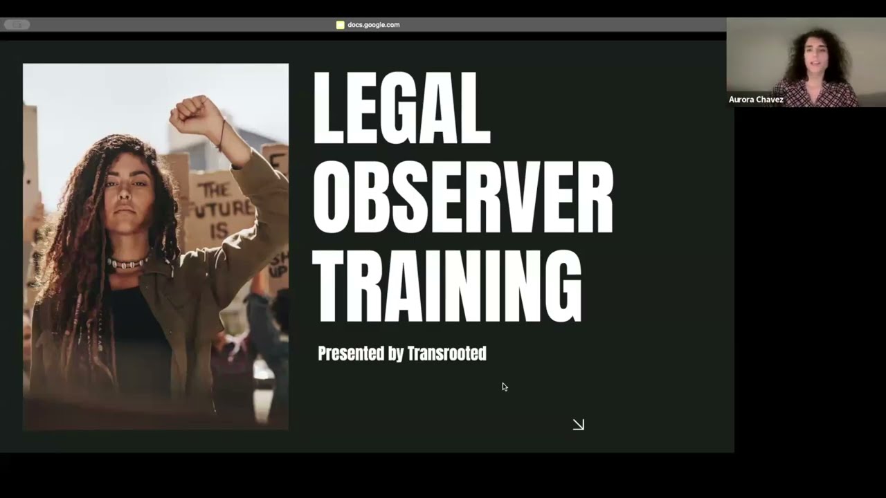 Legal Observer Training presented by TransRooted
