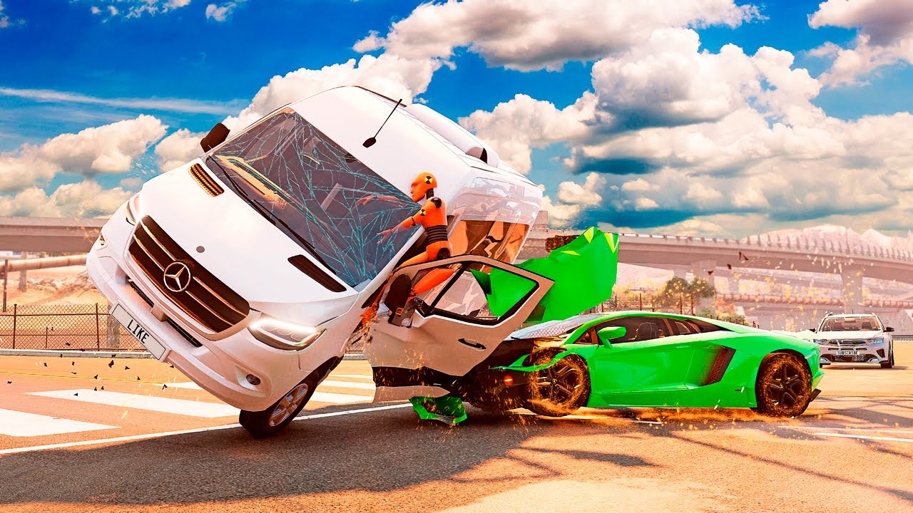 Realistic Roads and Highway Crashes #01 🔥 BeamNG Drive