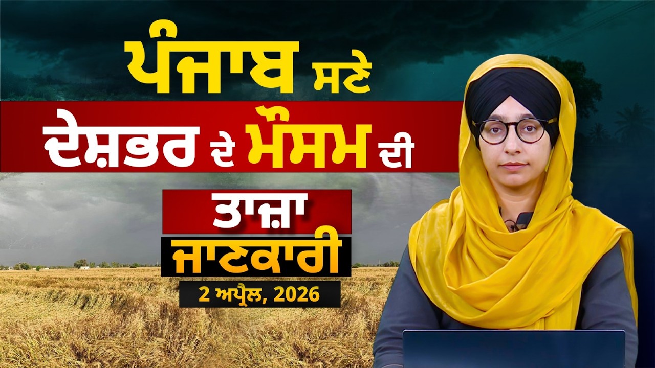 WEATHER REPORT | Punjab-Himachal Weather Forecast l 2 APRIL । THE KHALAS TV