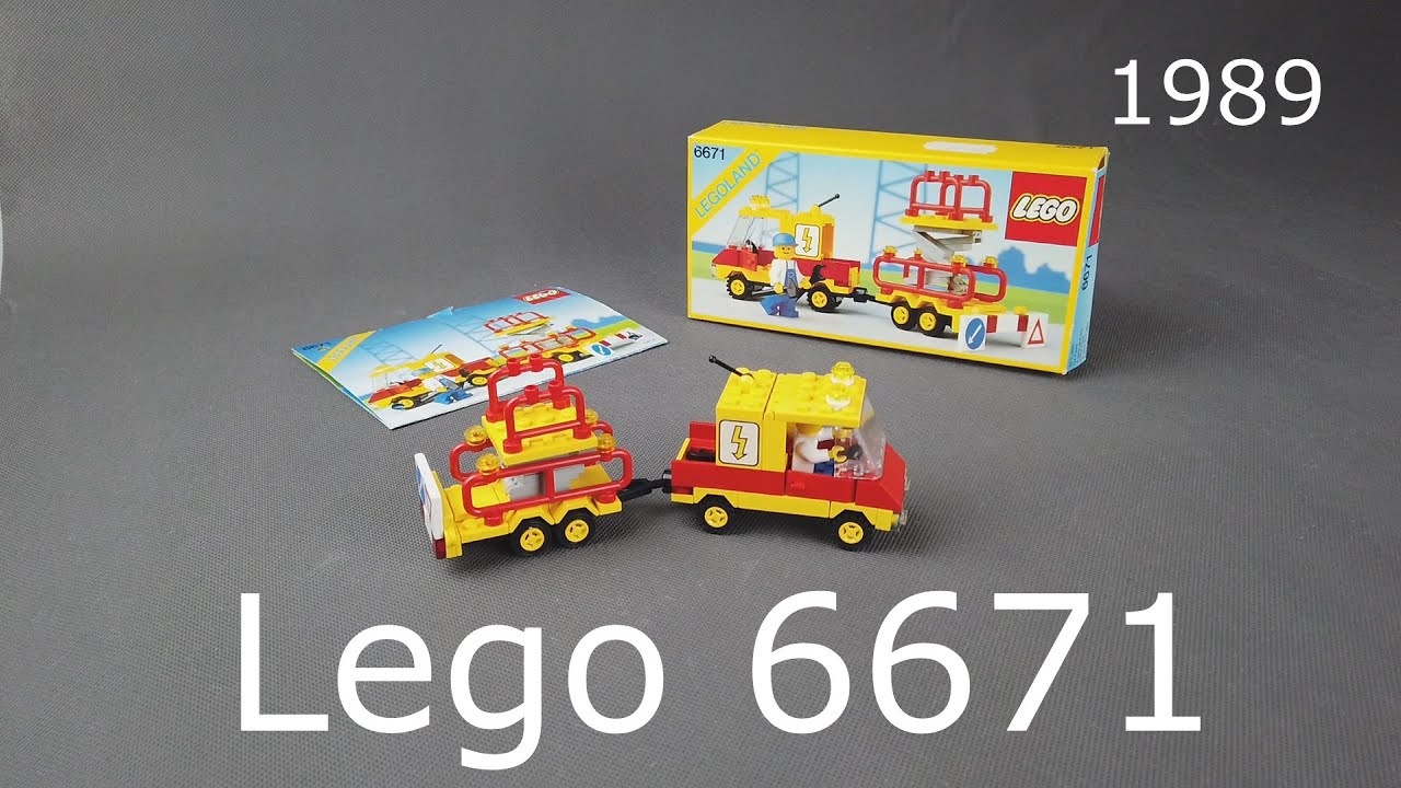 Lego 6671 Utility Repair Lift Classic Town - animation & speedbuild