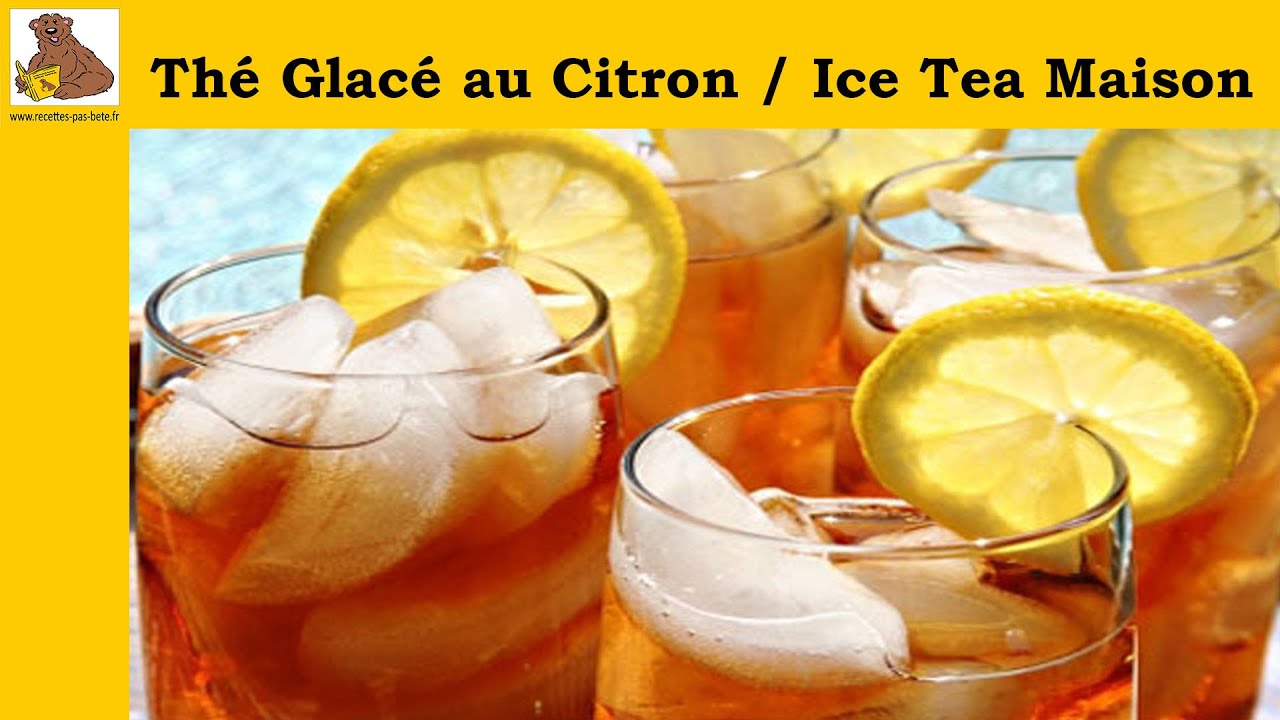 Thé glacé au citron / Ice tea maison (recette facile et rapide) HD