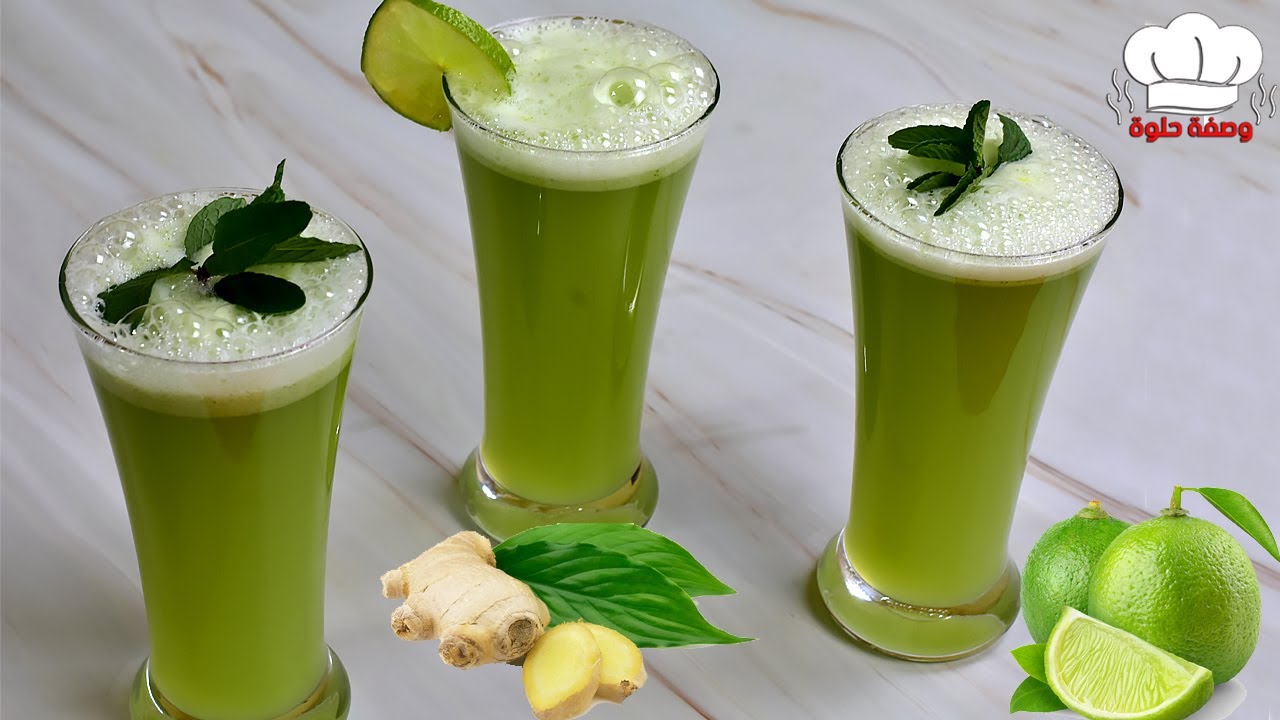 عصير الليمون والنعناع والزنجبيل 🍹 عصير فريش لتقوية مناعة الجسم 😍💯