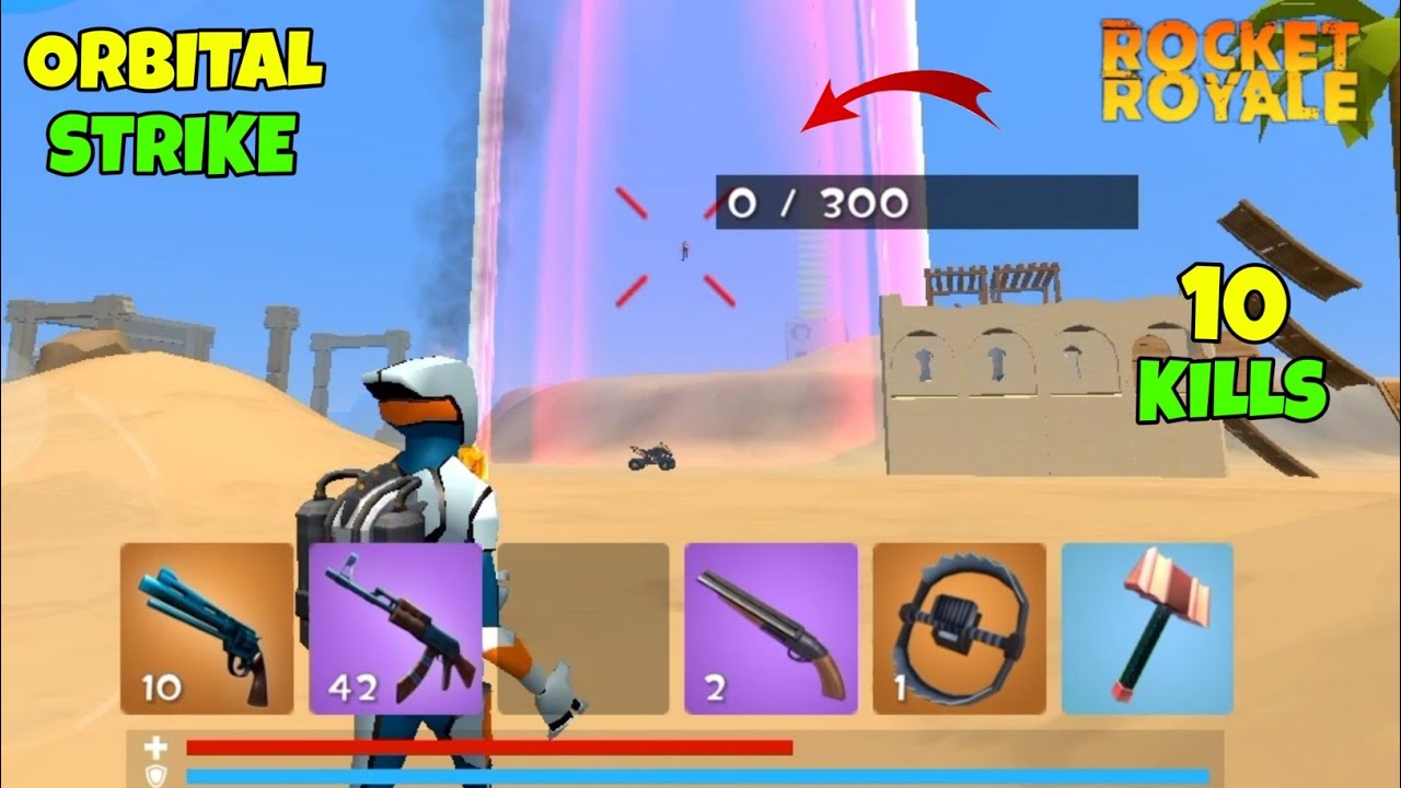 Rocket Royale 10 KILLS ORBITAL STRIKE FROM AIRDROP EVENT - Android gameplay #158