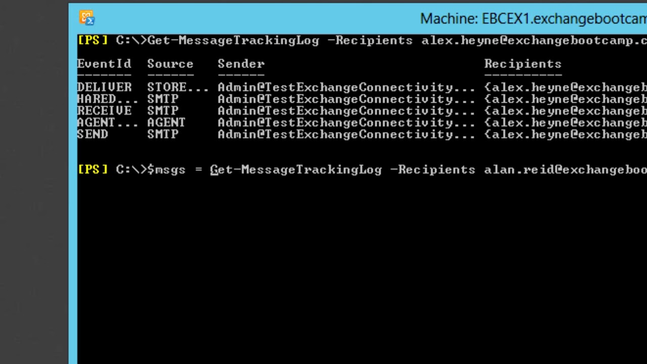 Exchange 2013 Boot Camp - Module 6 Lesson 2 Message Tracking Part 1