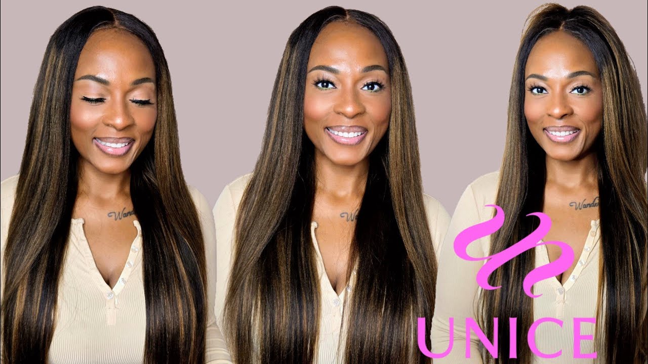 I Got It From Amazon | Balayage Brown Yaki Straight Glueless Wig Ft Unice Hair ❤️ 